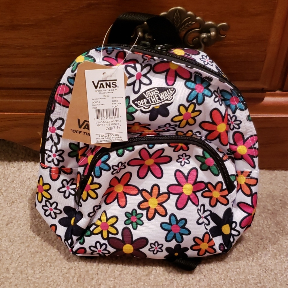 Vans Women’s White Floral Mini Backpack